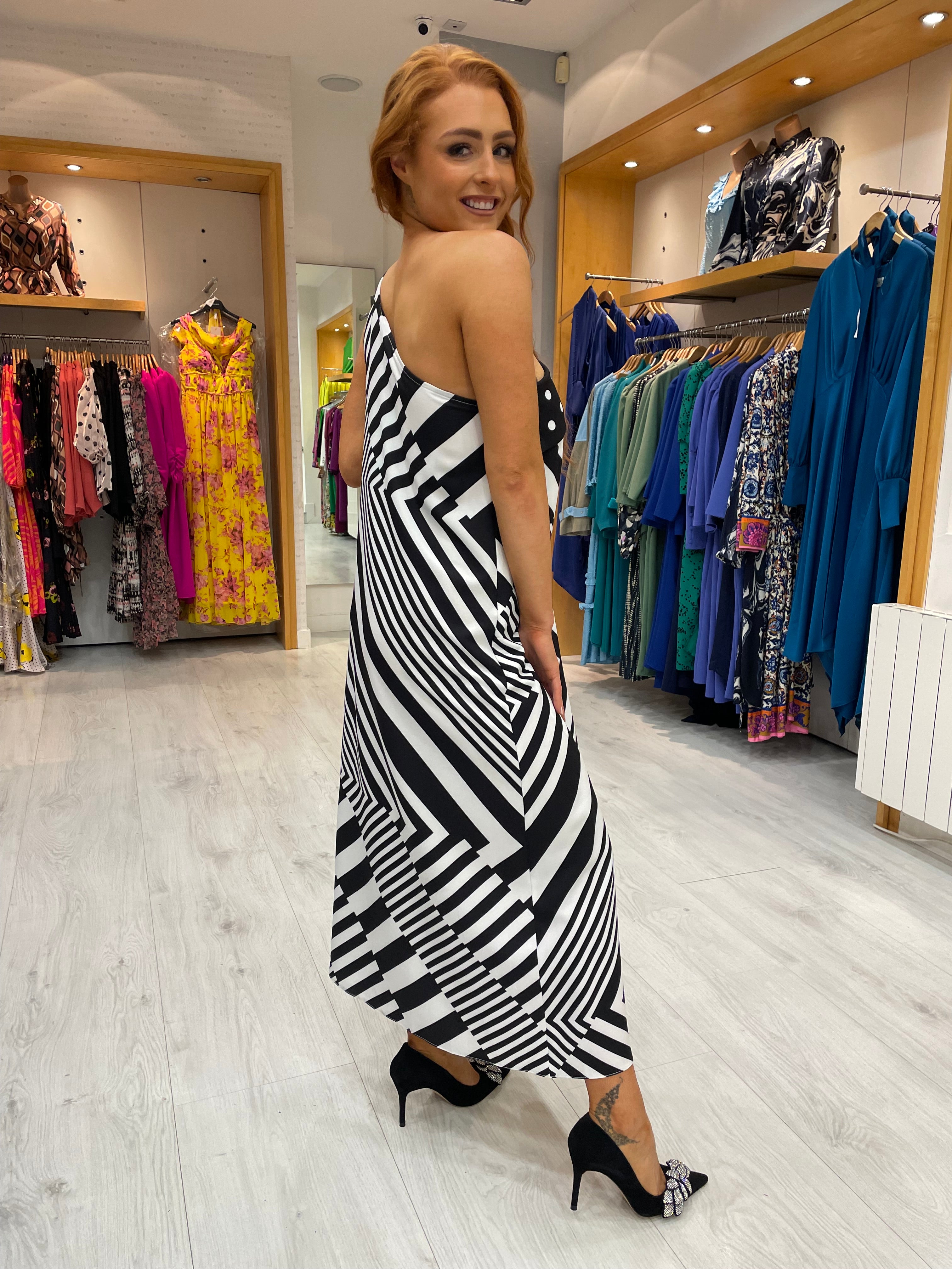 Casting Monochrome Geometric Dress