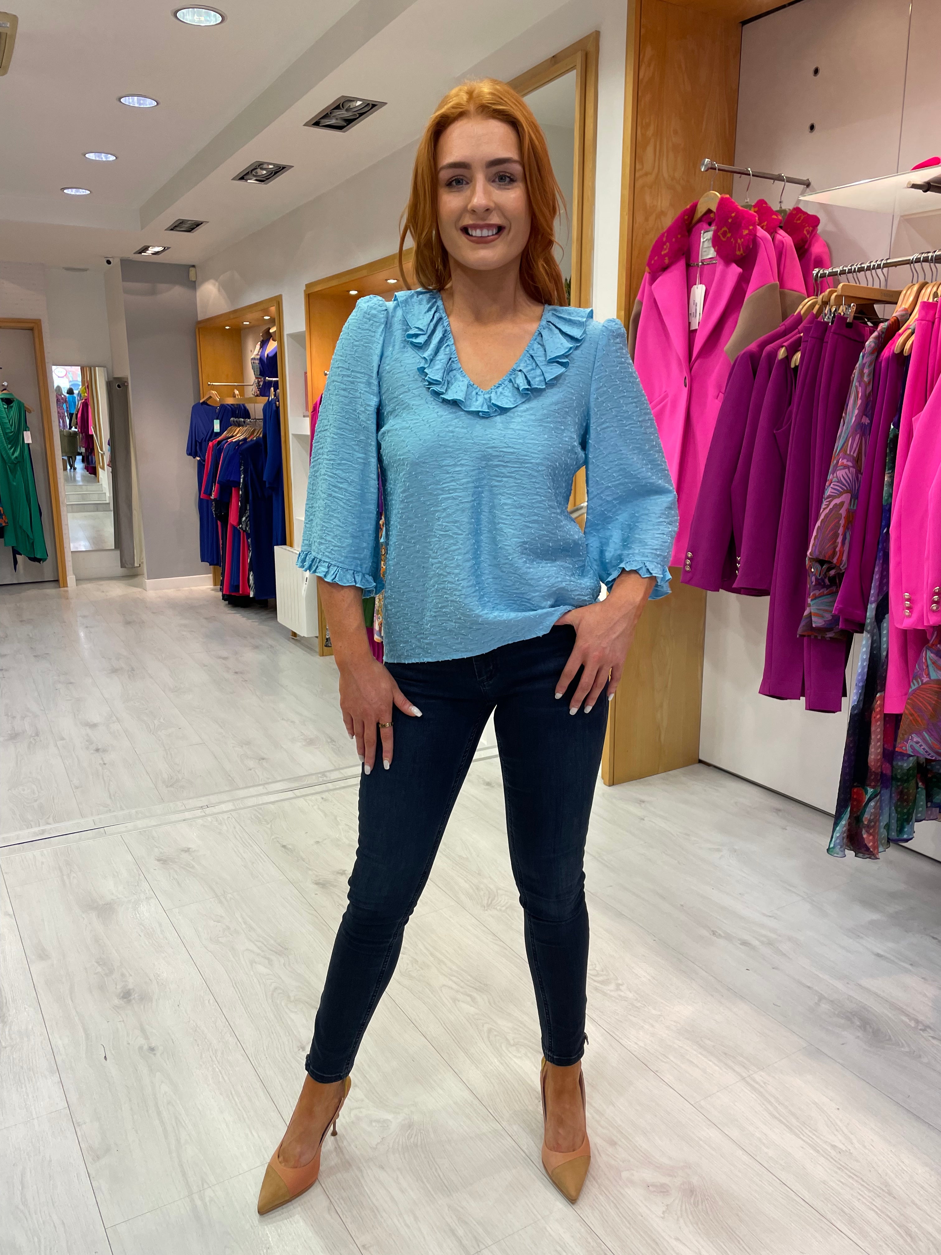 Karen By Simonsen Air Blue Top
